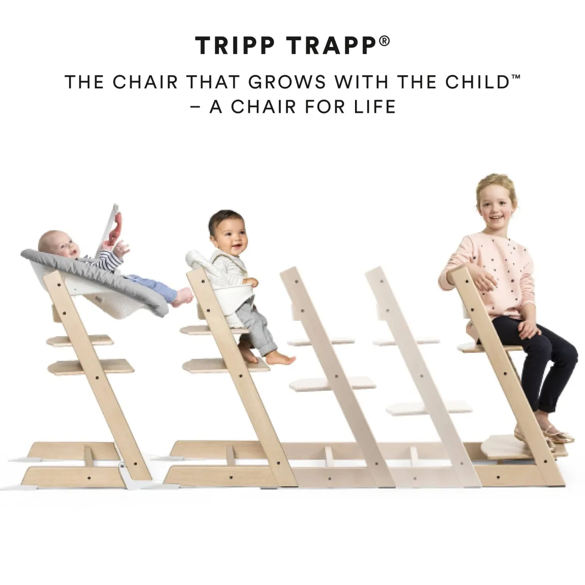 Stokke Tripp Trapp High Chair2 and Cushion with Stokke Tray - Black / Anthracite / Black