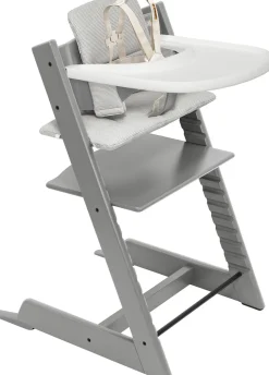 Stokke Tripp Trapp High Chair2 and Cushion with Stokke Tray - Storm Grey / Nordic Grey