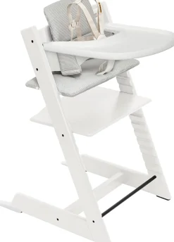 Stokke Tripp Trapp High Chair2 and Cushion with Stokke Tray - White / Nordic Grey