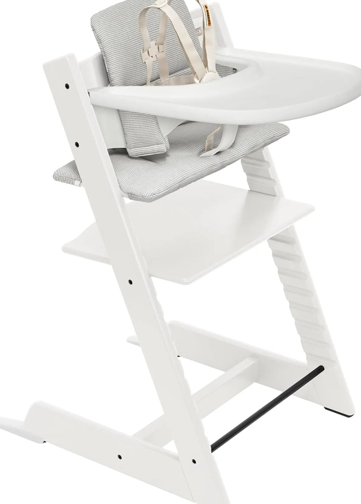 Stokke Tripp Trapp High Chair2 and Cushion with Stokke Tray - White / Nordic Grey