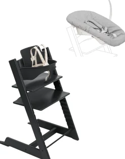 Stokke Tripp Trapp High Chair2 and Newborn Set - Black