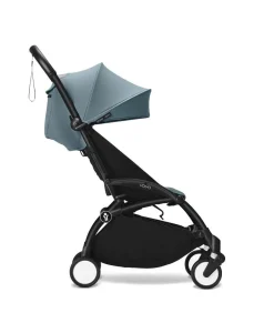 Stokke YOYO3 6+ Stroller + Clikk High Chair Bundle - Black / Aqua / Cloud Grey