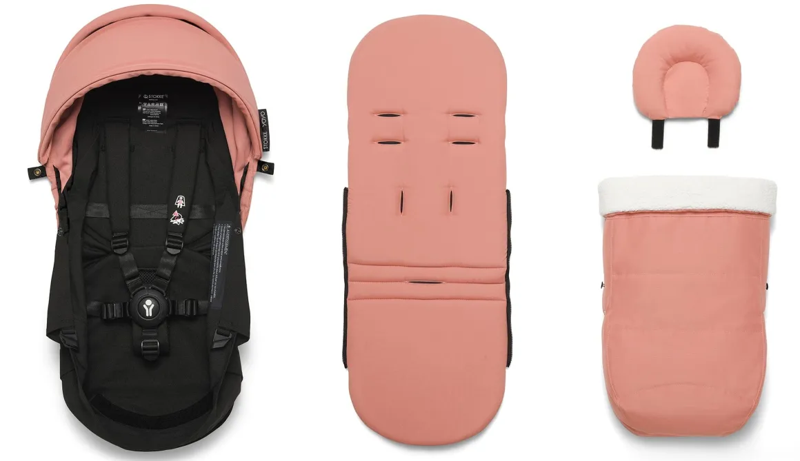 Stokke YOYO3 Ultra Compact Complete 0+/6+ Stroller Bundle - Black / Ginger