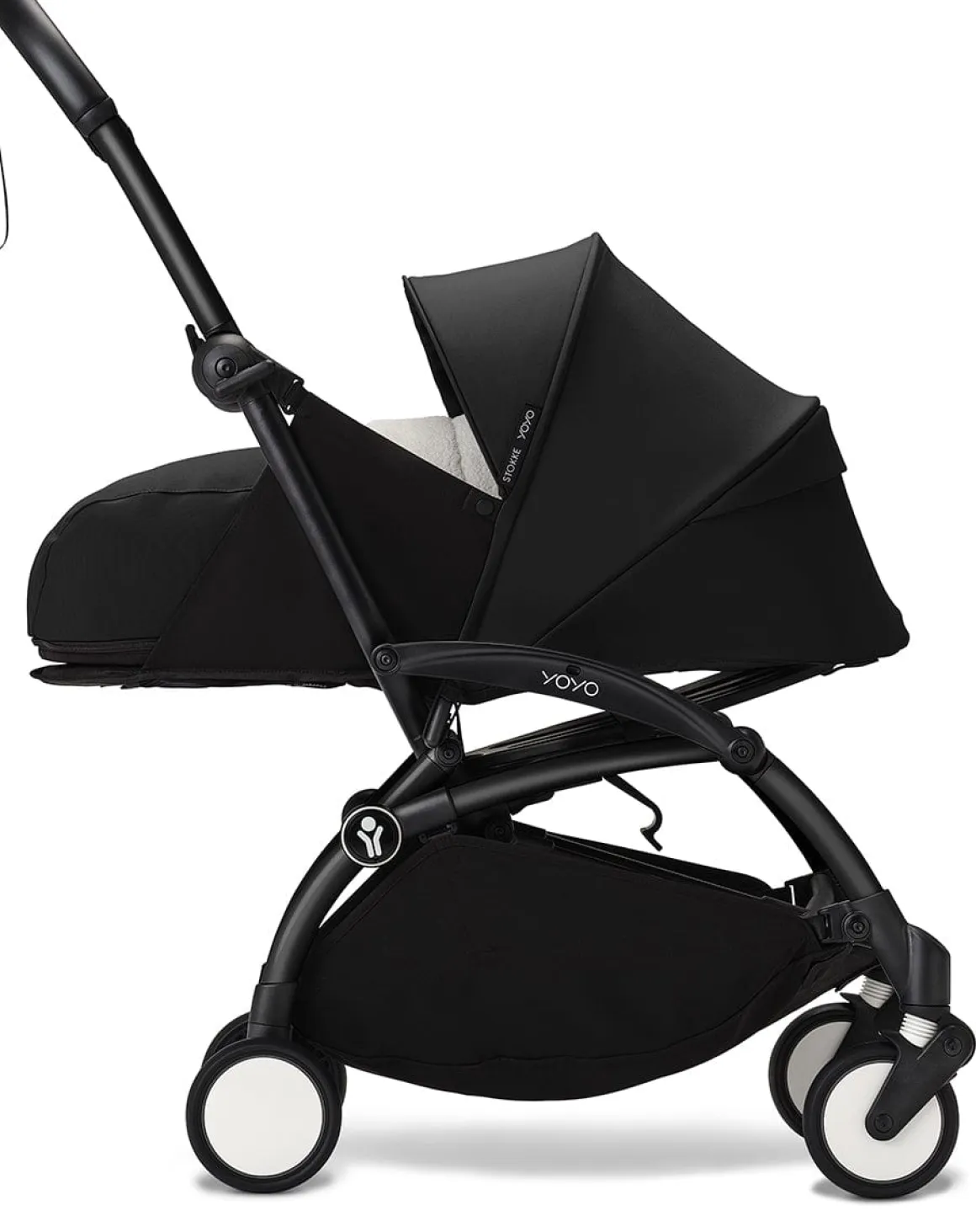 Stokke YOYO3 Ultra Compact Complete 0+/6+ Stroller Bundle - White / Black