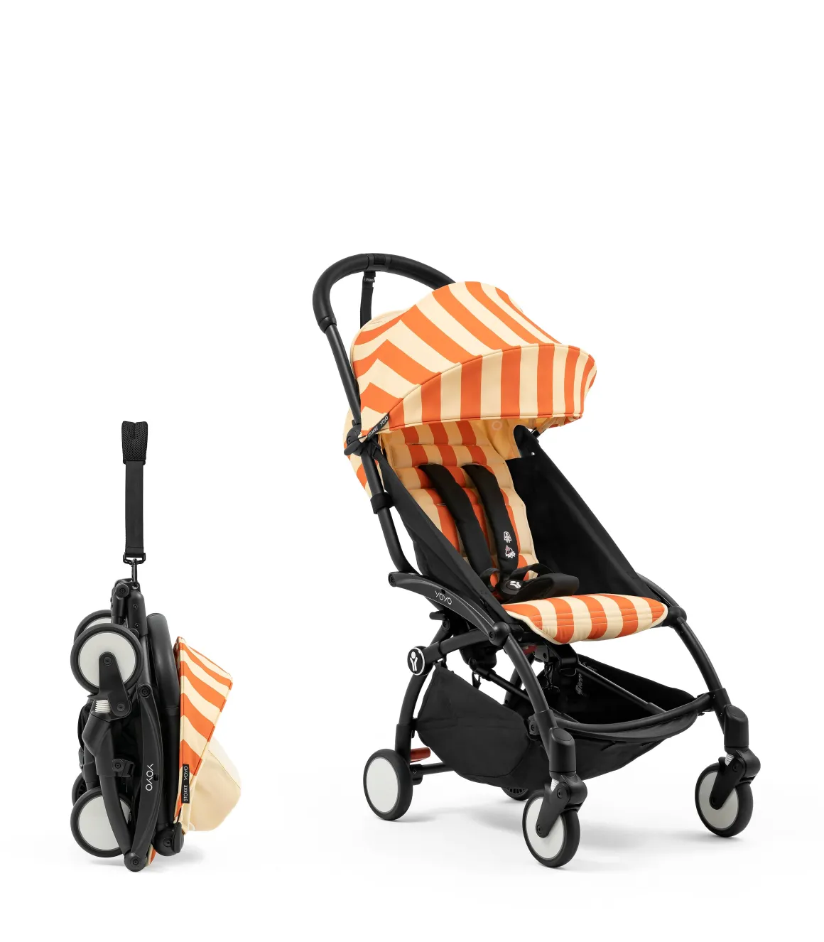Stokke YOYO3 Ultra Compact 6+ Stroller (Riviera Limited Edition) - Black / Capri