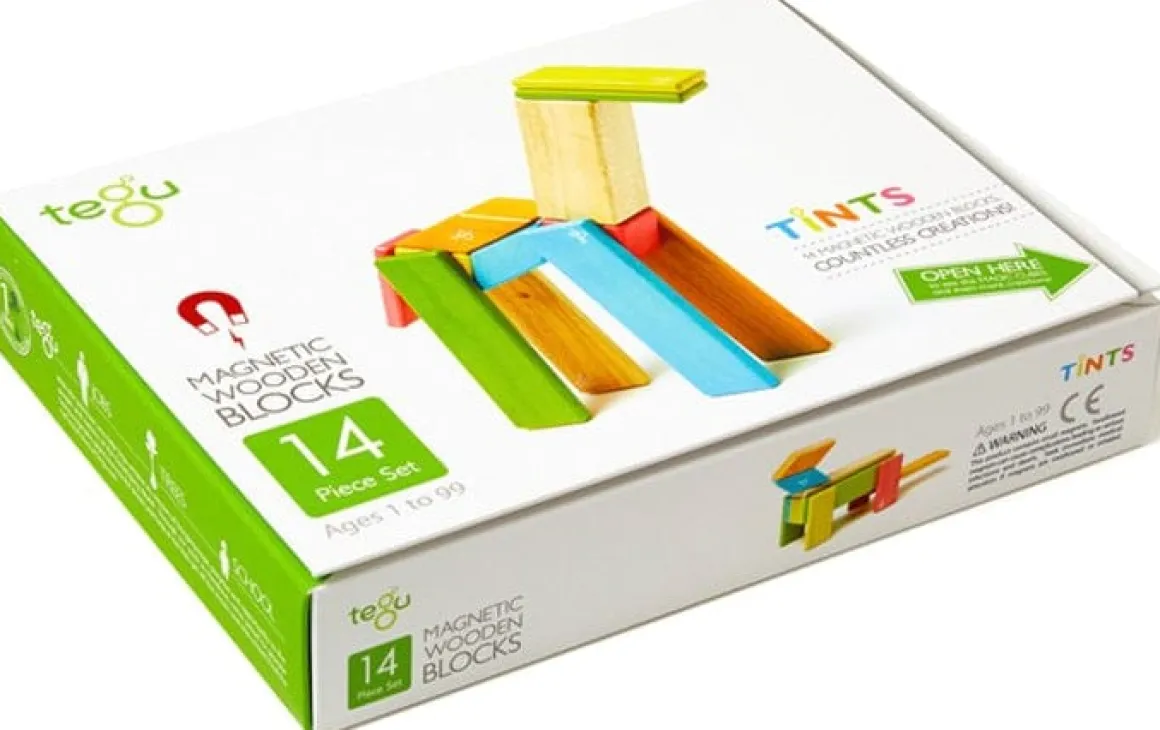 Tegu 14 Piece Magnetic Blocks Set - Tegu Tints
