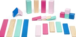 Tegu 24 Piece Magnetic Wooden Block Set - Blossom