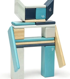 Tegu 24 Piece Magnetic Wooden Block Set - Blues