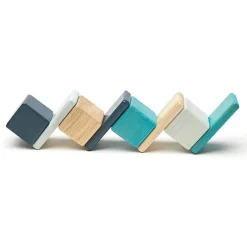 Tegu Pocket Pouch 8 Piece Magnetic Blocks - Blues
