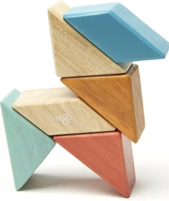 Tegu Pocket Pouch Prism 6 Piece Magnetic Blocks - Sunset