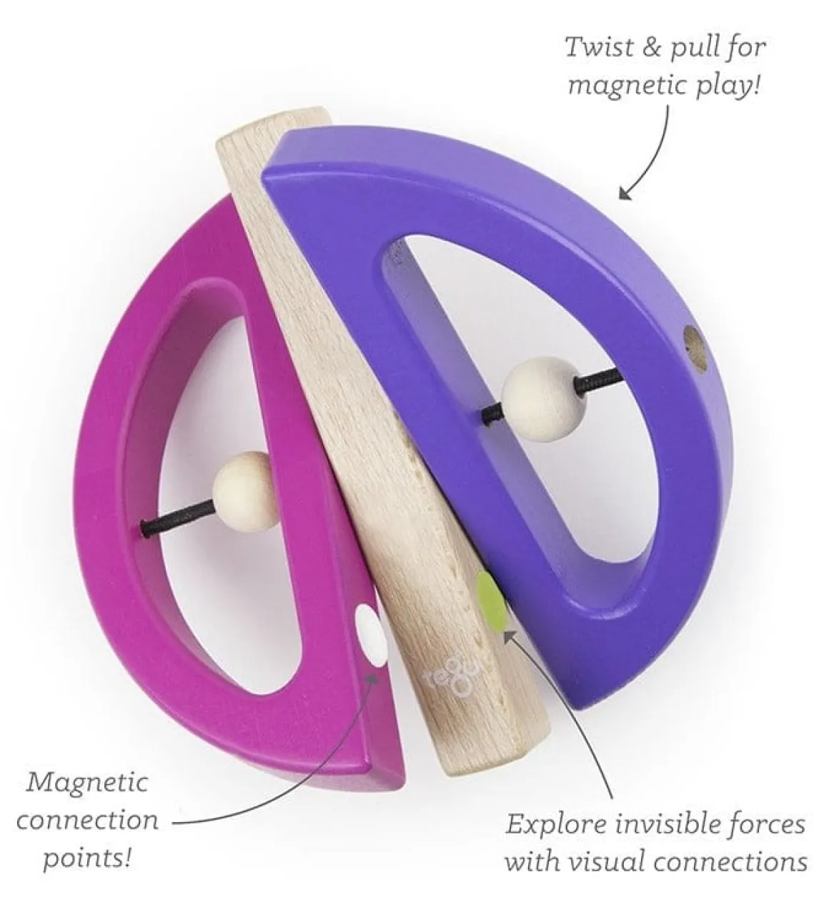 Tegu Swivel Bug - Pink & Purple