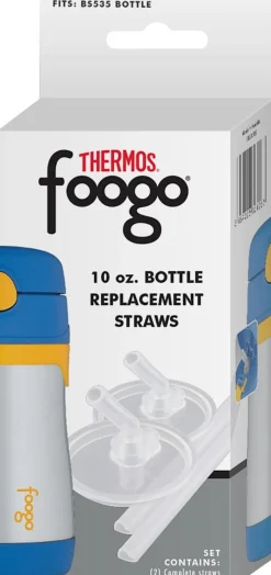 Thermos Foogo 10oz Stainless Steel Bottle Replacement Straws 2-Pack