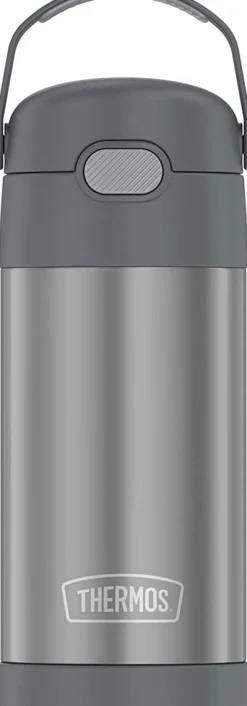 Thermos FUNtainer Vacuum Insulated Stainless Steel Straw Water Bottle 12oz - Grey