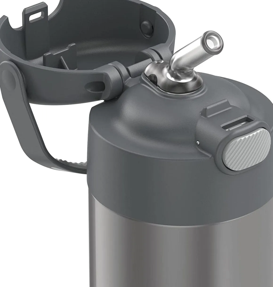 Thermos FUNtainer Vacuum Insulated Stainless Steel Straw Water Bottle 12oz - Grey