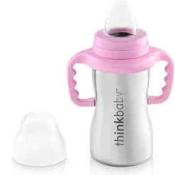 Thinkbaby 9oz. Sippy of Steel - Pink