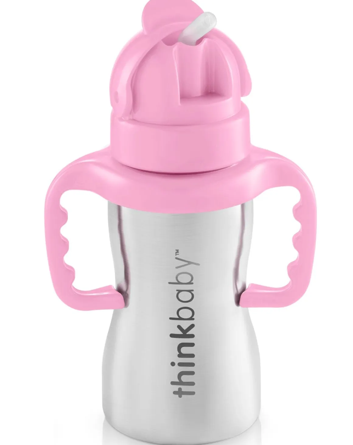 Thinkbaby Thinkster of Steel 9 oz Straw Cup - Pink