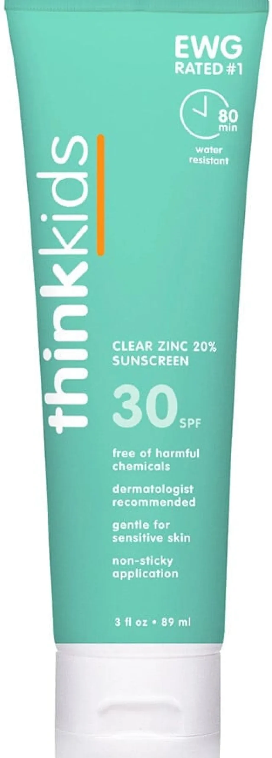 Thinksport Kids Clear Zinc Sunscreen SPF 30, 3oz