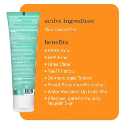 Thinksport Kids Clear Zinc Sunscreen SPF 30, 3oz