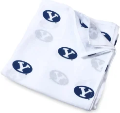Three Little Anchors College Swaddle Blanket - Brigham Young Cougars