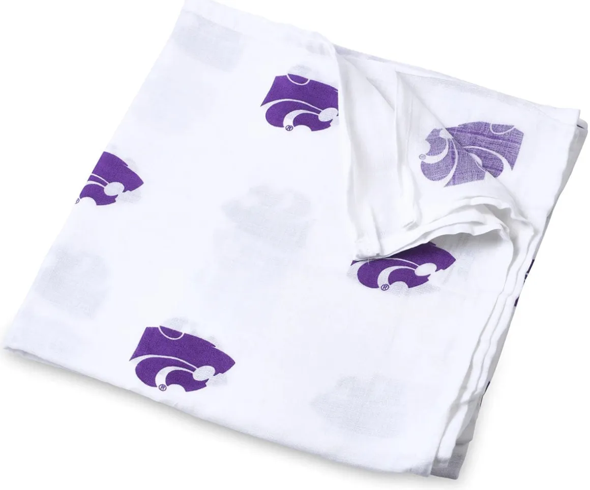 Three Little Anchors College Swaddle Blanket - Kansas State Wildcats