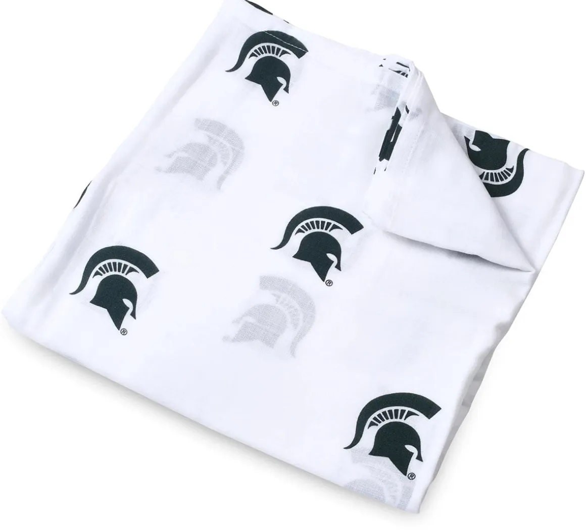 Three Little Anchors College Swaddle Blanket - Michigan State Spartans