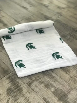 Three Little Anchors College Swaddle Blanket - Michigan State Spartans
