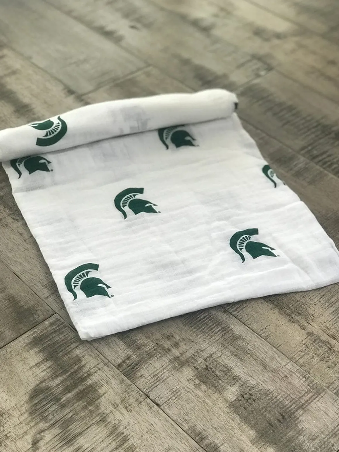 Three Little Anchors College Swaddle Blanket - Michigan State Spartans