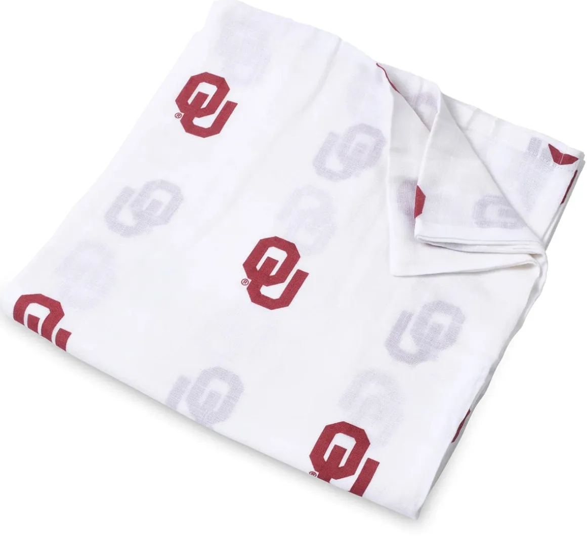 Three Little Anchors College Swaddle Blanket - Oklahoma Sooners
