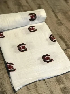 Three Little Anchors College Swaddle Blanket - South Carolina Gamecocks