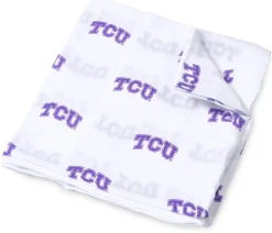 Three Little Anchors College Swaddle Blanket - Texas Christian University Horned Frogs