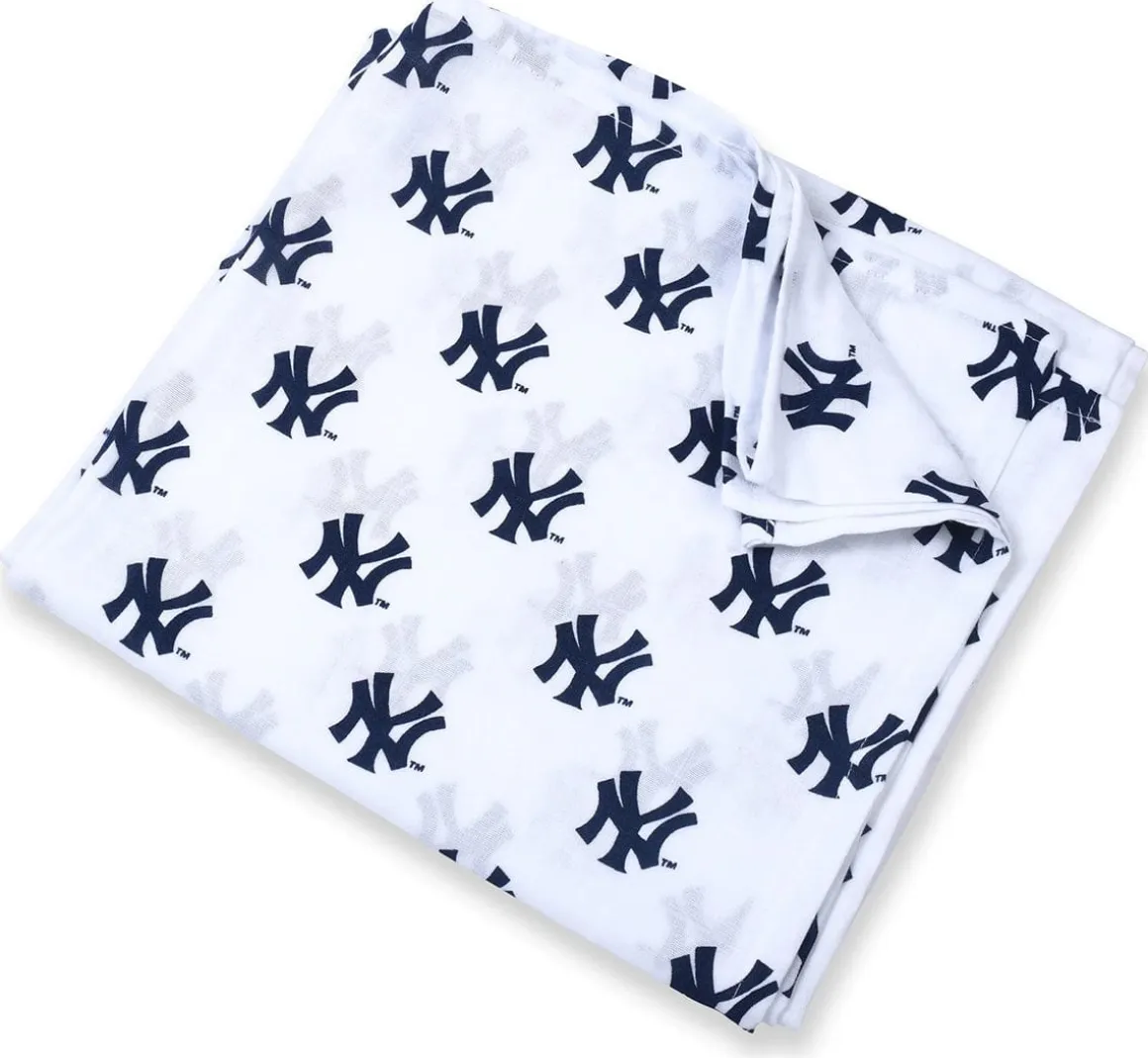 Three Little Anchors MLB Swaddle Blanket - New York Yankees