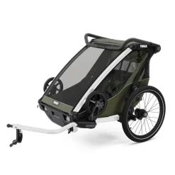 Thule Chariot Lite Double Multisport Trailer + Stroller - Vintage Green