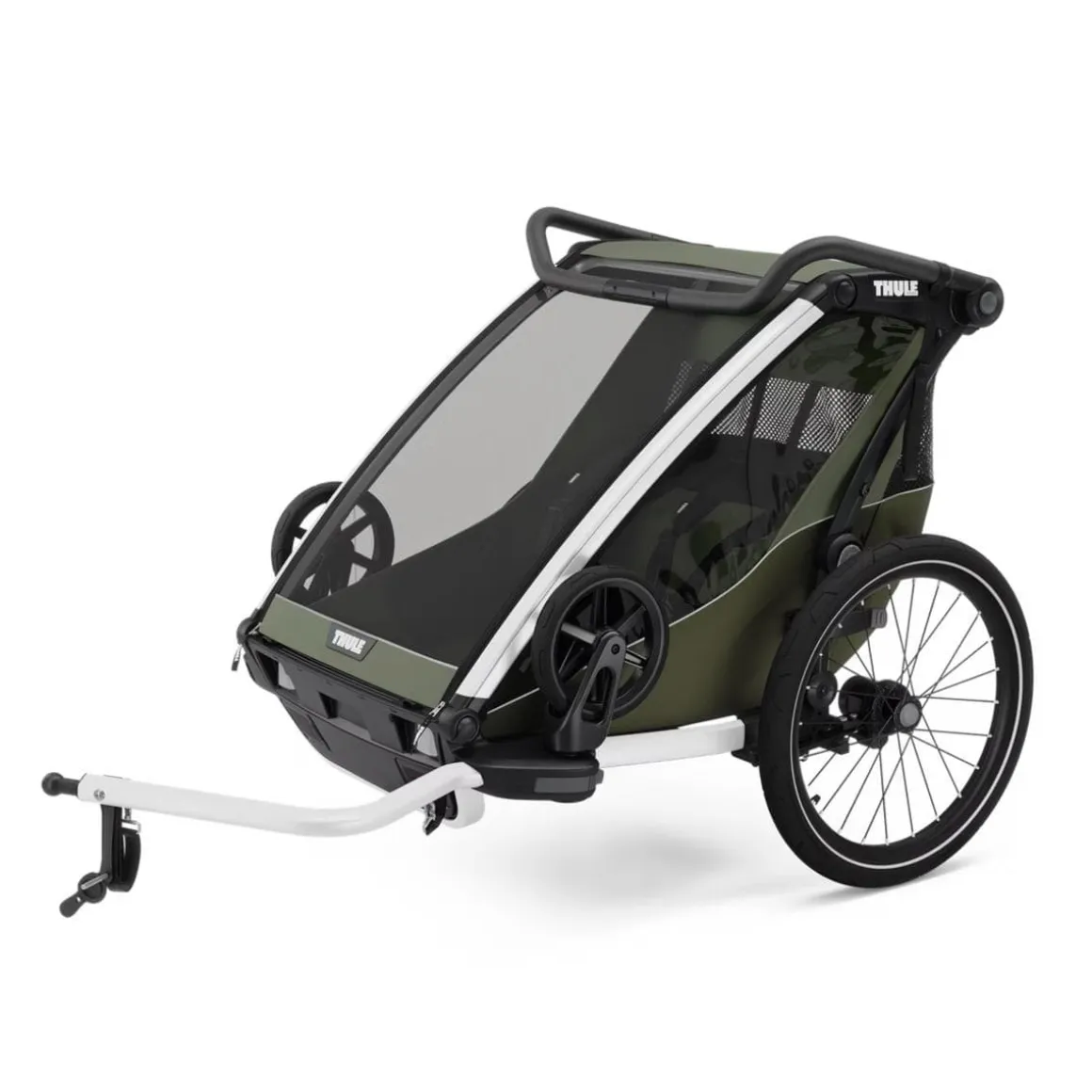 Thule Chariot Lite Double Multisport Trailer + Stroller - Vintage Green