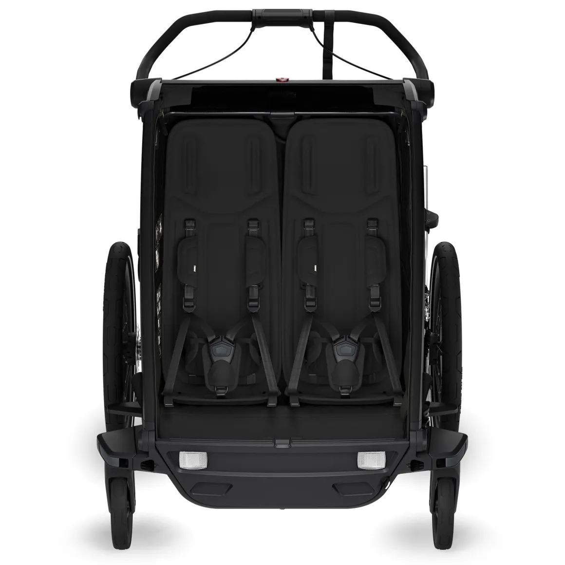 Thule Chariot Sport 2 Double Multisport Bike Trailer + Stroller + Jogging Kit Bundle - Black