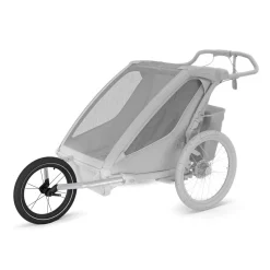 Thule Chariot Sport 2 Double Multisport Bike Trailer + Stroller + Jogging Kit Bundle - Black