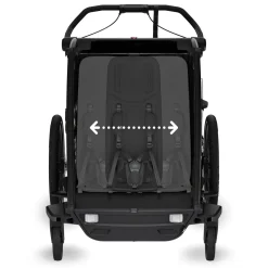 Thule Chariot Sport 2 Double Multisport Bike Trailer + Stroller - Black