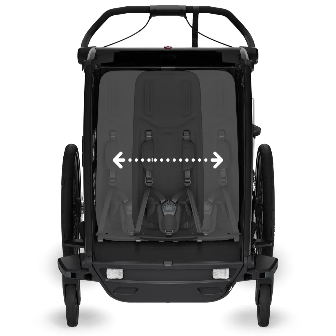 Thule Chariot Sport 2 Double Multisport Bike Trailer + Stroller - Black