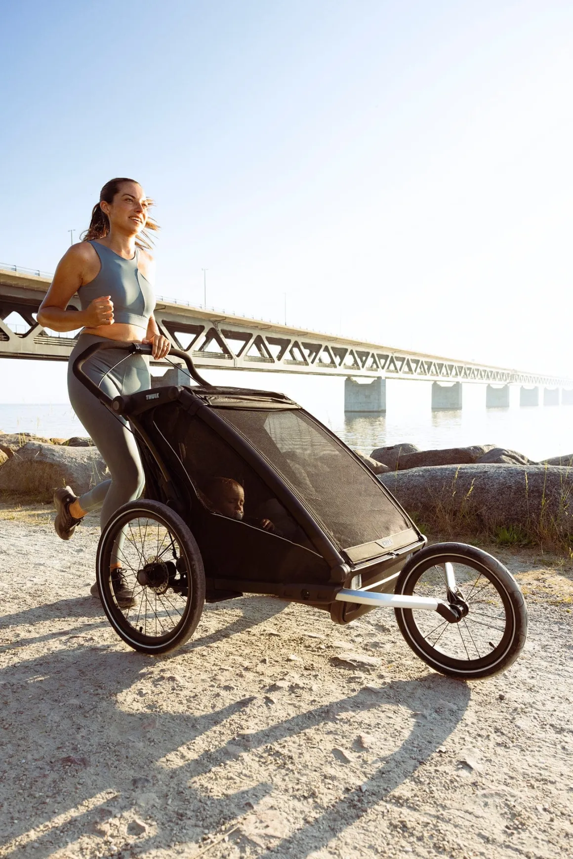 Thule Chariot Sport 2 Double Multisport Bike Trailer + Stroller - Black