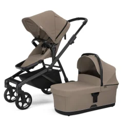 Thule Sleek 2 Single-to-Double Stroller + Bassinet Bundle - Tinted Taupe
