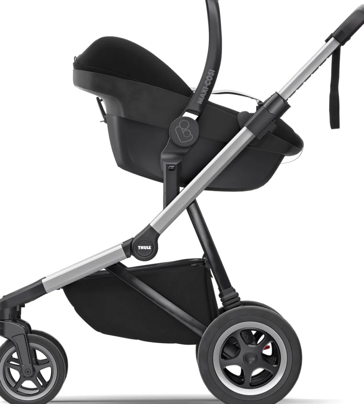 Thule Sleek Single-to-Double Stroller - Midnight Black