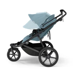 Thule Urban Glide 3 Double Jogging Stroller + Bassinet Bundle - Mid Blue (Albee Exclusive)