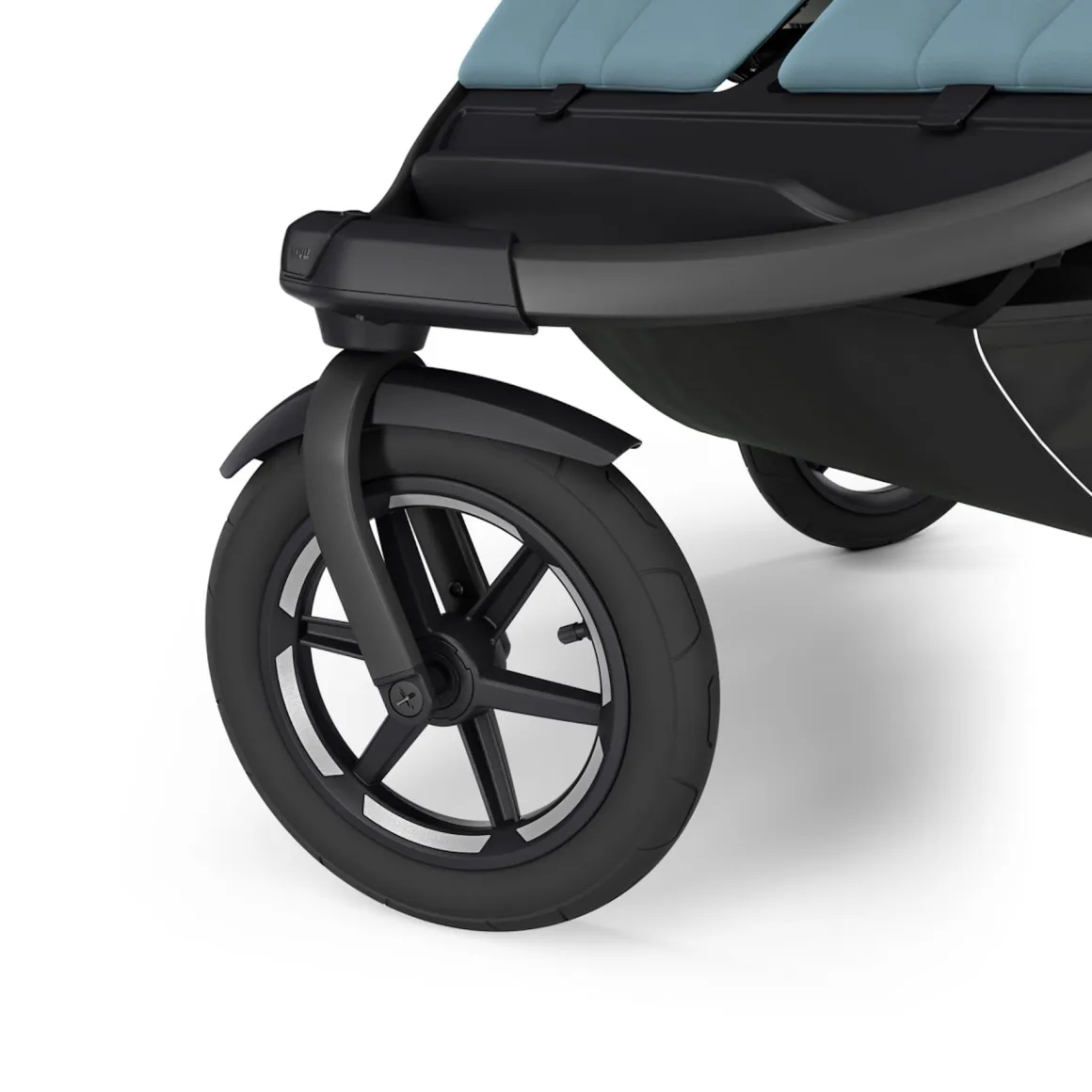 Thule Urban Glide 3 Double Jogging Stroller + Bassinet Bundle - Mid Blue (Albee Exclusive)
