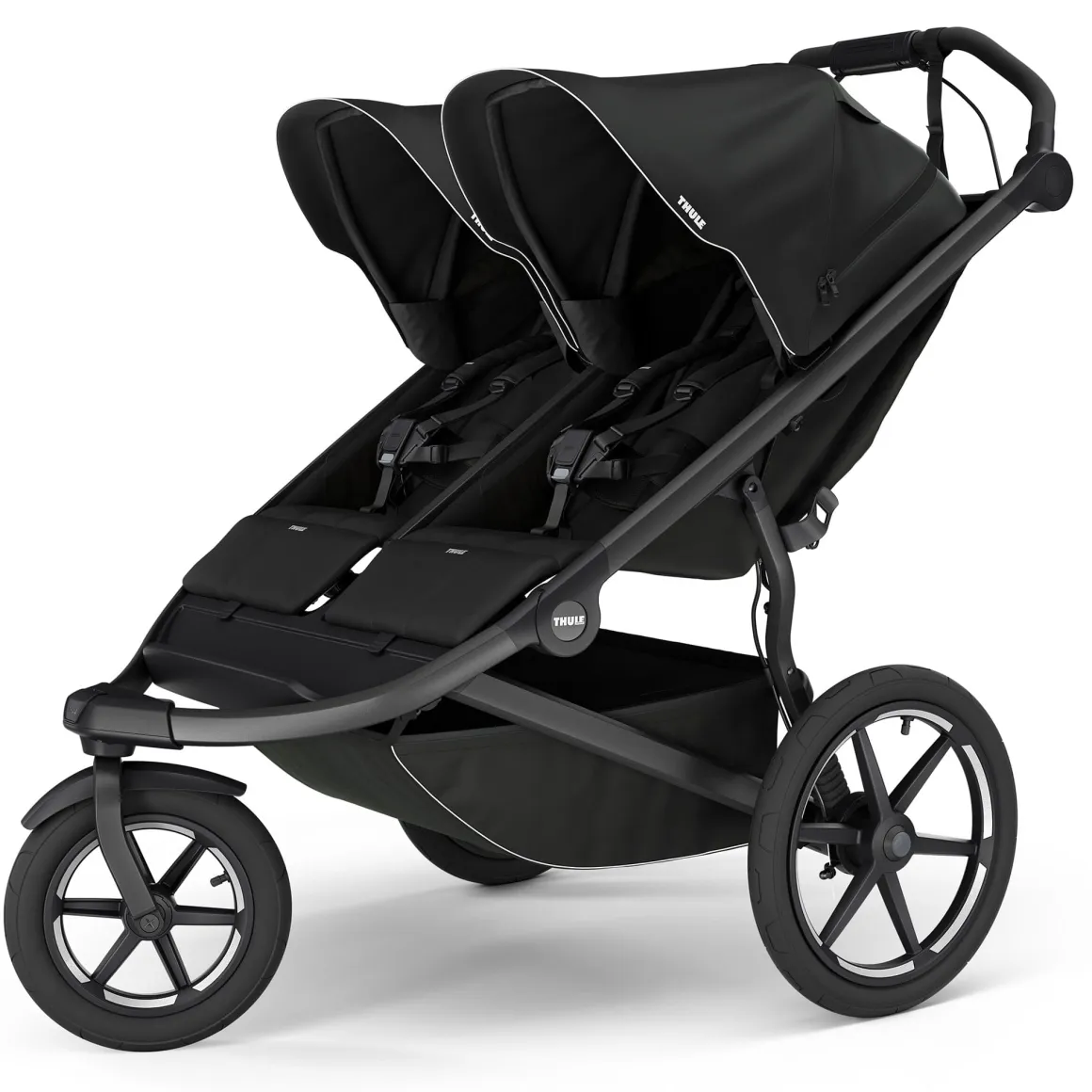 Thule Urban Glide 3 Double Jogging Stroller with Magnetic Buckle - Black