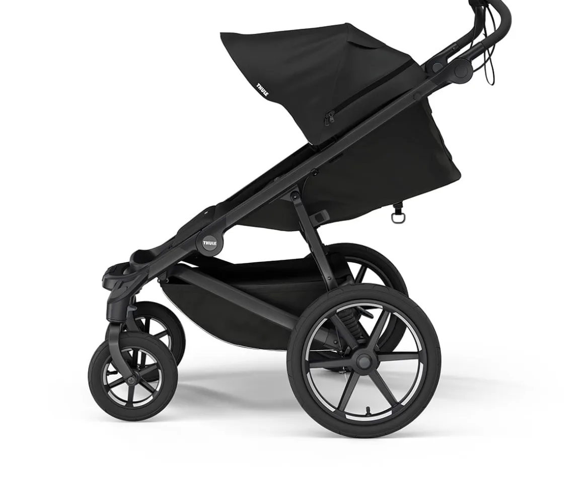 Thule Urban Glide 4-Wheel All-Terrain Stroller with NON-Magnetic Buckle + Bassinet Bundle - Soft Beige
