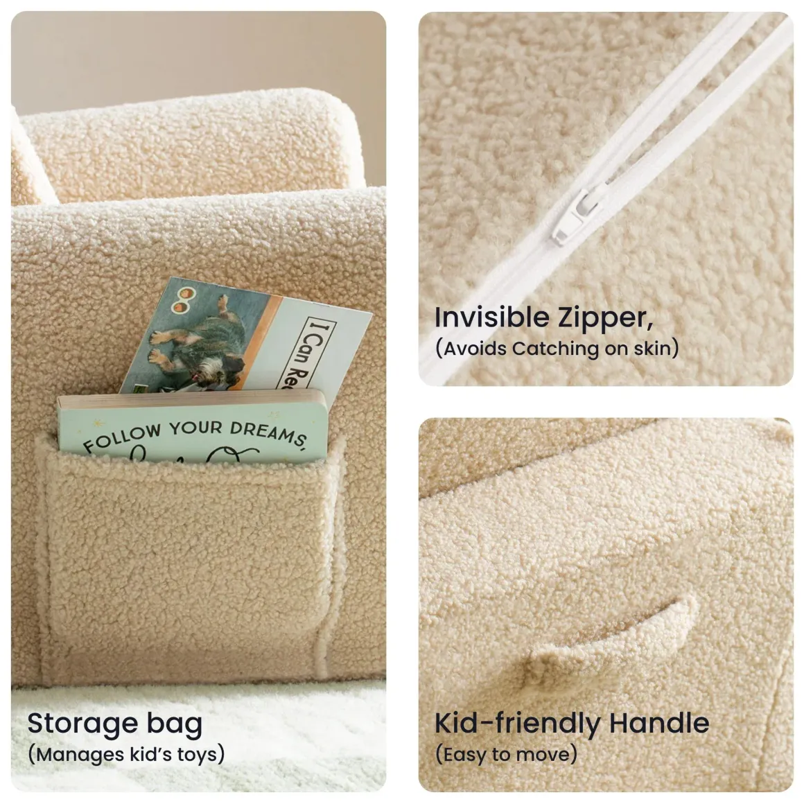 Tiny Land® Afternoon Couch —— Cream Kids Chair