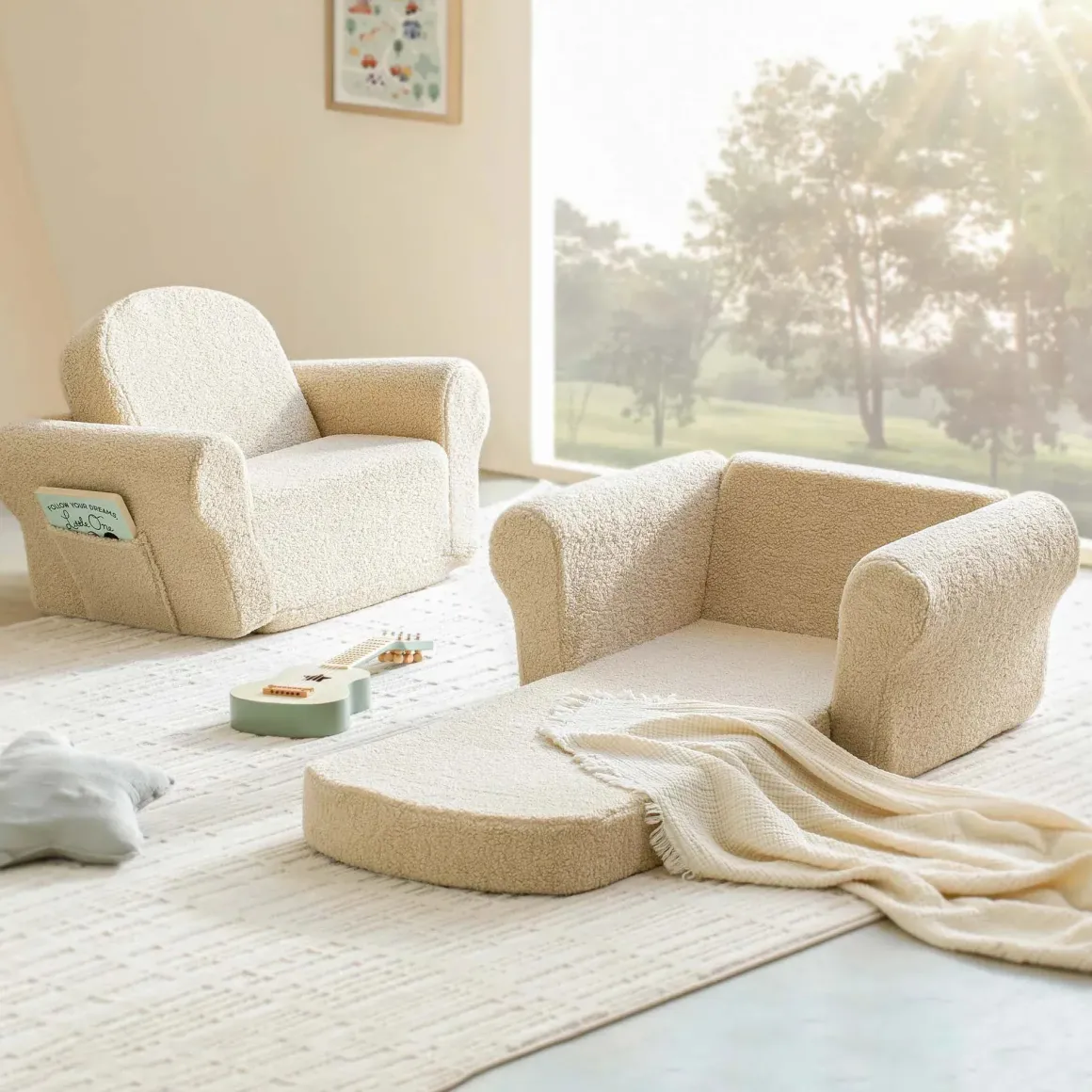 Tiny Land® Afternoon Couch —— Cream Kids Chair