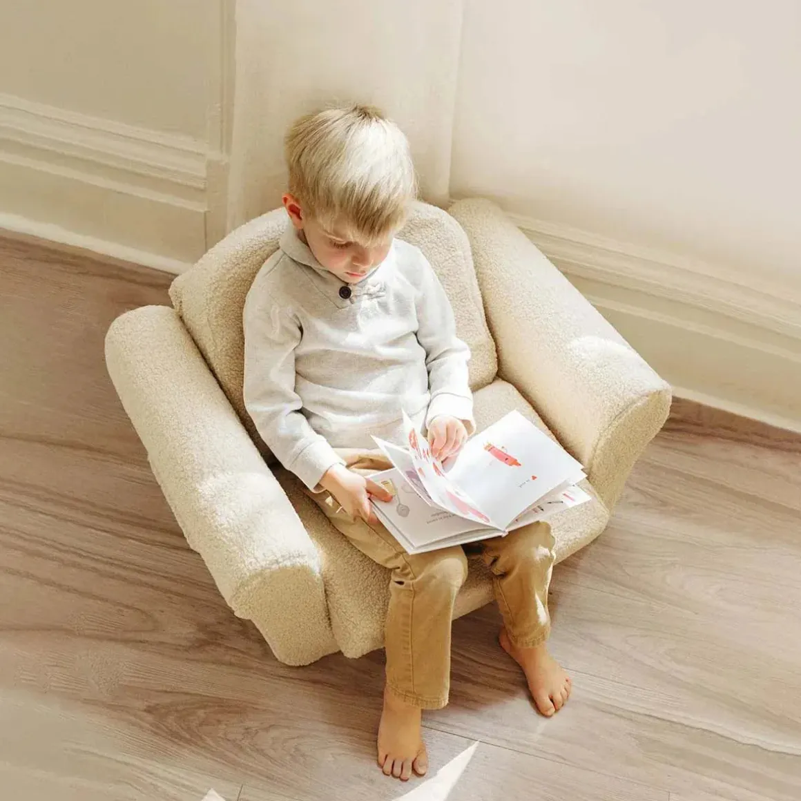 Tiny Land® Afternoon Couch —— Cream Kids Chair