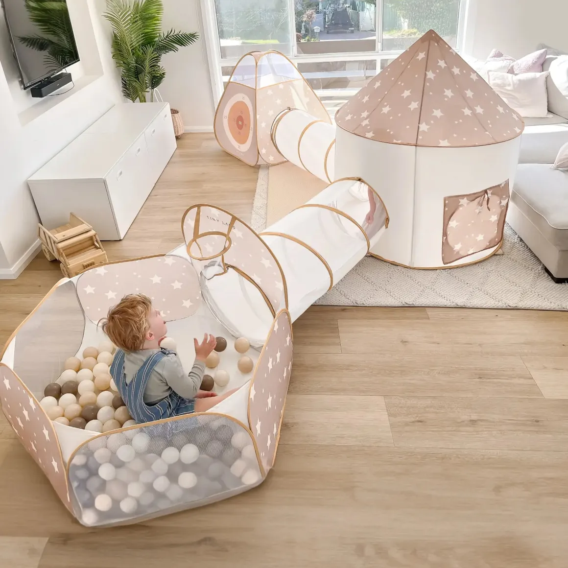 Tiny Land® Discovery 5-in-1 Play Tunnel With no Balls