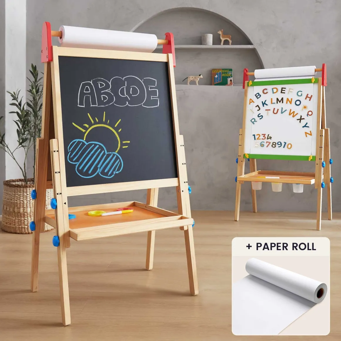 Tiny Land® 3-in-1 Art Easel & Paper Roll Set