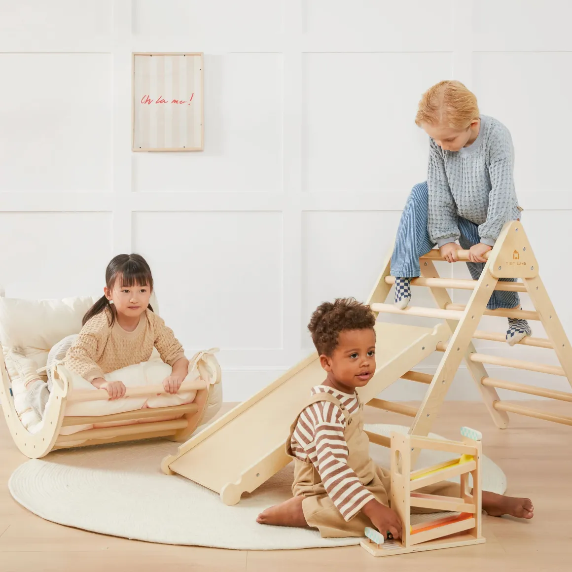 Tiny Land® 7-in-1 Montessori Climbing Set with Play Pad